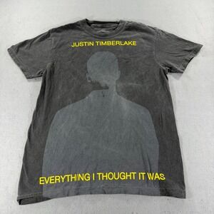 Justin Timberlake 2024 Tour‎ T-Shirt Mens Small Black Graphic Tee